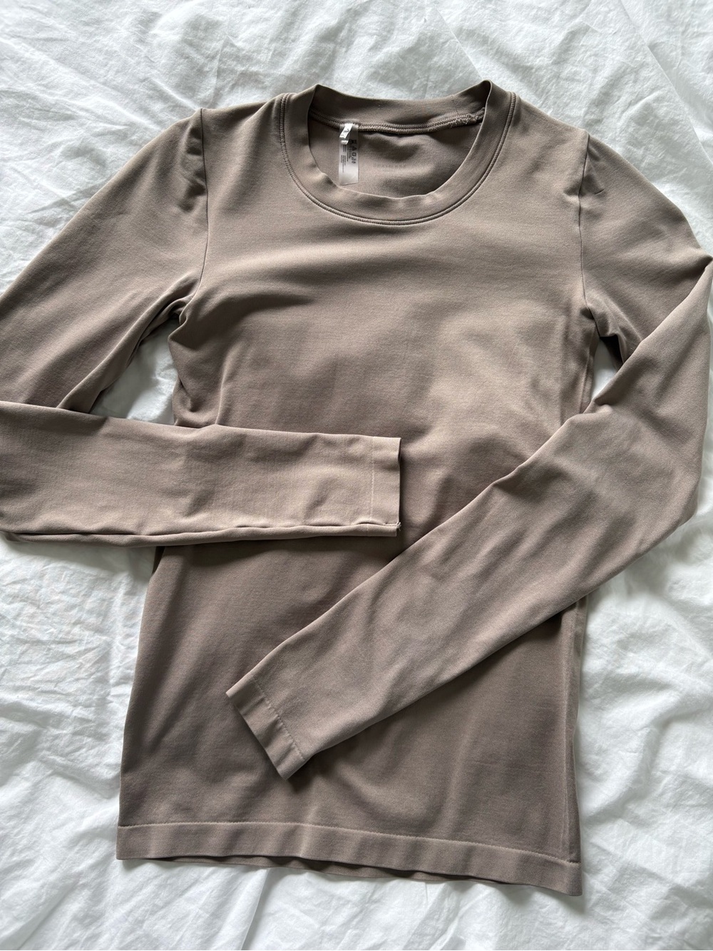 Aritzia smooth seamless willow hip taupe longsleeve